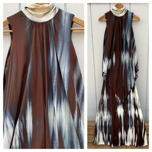 Vintage 70s Maxi Gown Pat Richards Mid-Century Modern Style